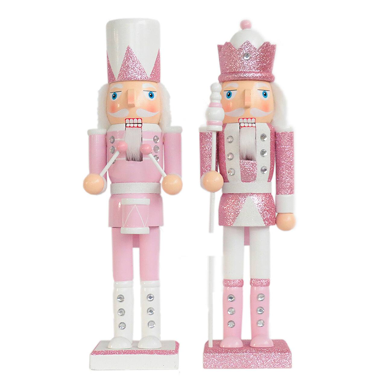 Santa's Workshop 15" Pink Splendor Nutcracker Set